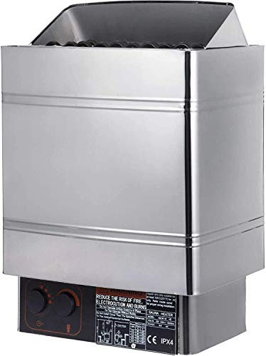 UIGJIOG 3-9KW Sauna Heizung, Nass- und Trockensauna-Heizofen für den Sauna-Raum mit digitalem Controller, externer Controller Elektrischer Saunaofen,3KW