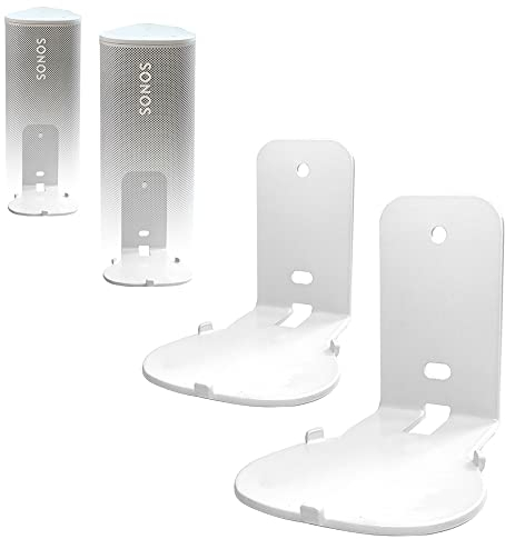 EMAQUIN Wandhalterung Paar(2 Stück) für Sonos Roam 2/Sonos Roam/Roam SL Lautsprecher(Kompatibel mit Sonos Roam2/Roam/Roam SL,Wandhalterung-Paar,Weiß)