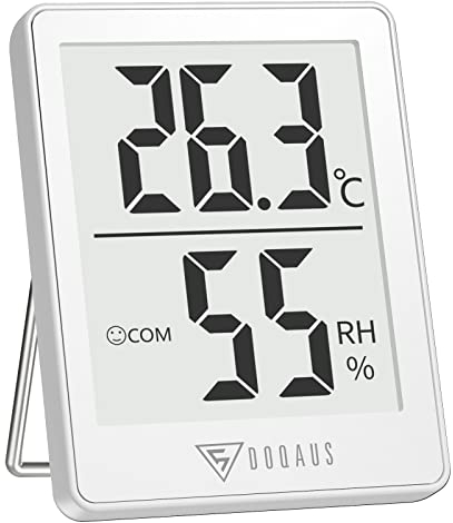 DOQAUS Hygrometer Thermometer Innen Luftfeuchtigkeitsmesser Digital Raumthermometer mit 5s Fast Refresh Temperatur Luftfeuchtigkeit Monitor für Schlafzimmer, Babyzimmer, Keller, Gewächshaus, Büro
