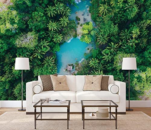 Fototapete 3D Tapete Urwald Tropischer Regenwald Foto Tapeten Wand Tapeten Vliestapete Modern Wandbilder Wohnzimmer