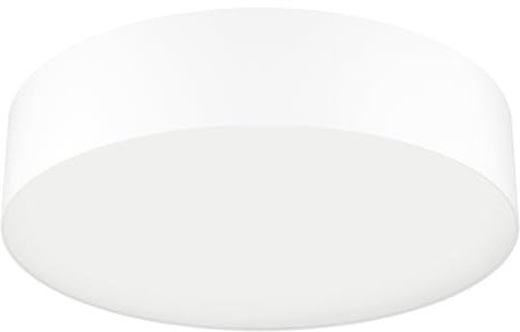 Eglo Connect.z Smart Home LED Ceiling Light Romao-Z, Round Zigbee Lighting | app and voice control Alexa, tunable white (warm - cool white), RGB, dimmable spotlight, white fabric lamp