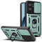 DESSEN Funda para OPPO Find X5 Lite/Reno 7(Reno7) 5G, Carcasa de Silicona Suave de TPU/PC y Lente Cover, con Magnético Soporte de Anillo Giratorio, Golpes Bumper Case. Verde