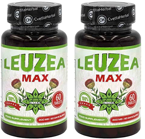 Leuzea carthamoides Ecydsterone Ecysteron Tabletten x 200mg Natürlicher Kräuterextrakt, Stärke, Ausdauer, Muscle Fuel Anabole Magermasse & Masse & Kraftgewinn, Muskelwachstumsaktivator (120)