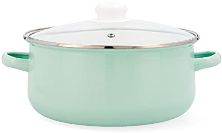 Quid Cocco Cacerola Acero Esmaltado 24cm - 3,8l Acero Carbonatado Apto Vitrocerámica Apto Eléctrico Antiadherente