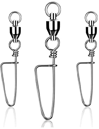 CRAZY SHARK 20 Stück Angeln Kugellager Wirbel mit Coastlock Snaps Angelschnur Haken Connectors Angel Zubehör Angelwirbel