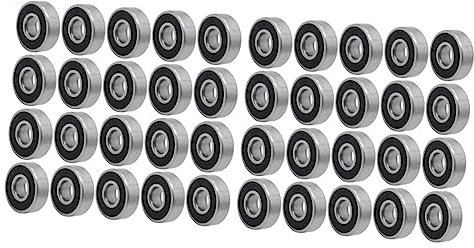 INOOMP 40 Stück 608 Inline-lager Pennyboard-lager Miniaturlager Rollenlager Für Roller Longboard Lager Abdichten Hohe Rollschuhe Rillenkugellager Abec-9 Radlager Skateboard Roller Skates