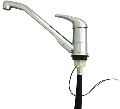 Robinet mélangeur 12 V micro commuté long bec pour camping-car, caravane, camping-car, bateau