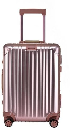 Valcla Reisekoffer Koffer aus Aluminium-Magnesium-Legierung, Universalrad, Aluminiumrahmen, Trolley, Passwortbox, Koffer, tragbarer Koffer Weichschalenkoffer (Color : C, Size : 22in)