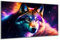 DARO Design - Wand-Bild auf 6mm HDF 40x30 cm abstrakter Neon Wolf - Wand-Deko Bilder Geschenk