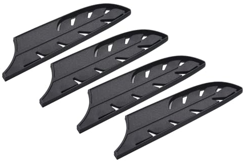 M METERXITY 4 Pack Plastic Knife Sheaths - Kitchen Knife Protectors Covers Universal Knife Guards, Apply to Kitchen Santoku Knife (5 Inch, Black)