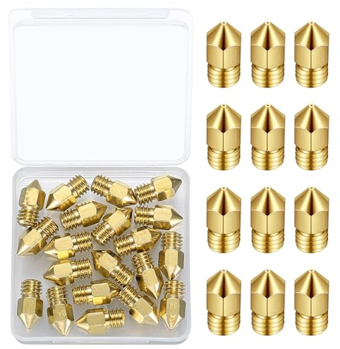 Düsen 0,4mm, 20 Stück 3D Drucker Düsen, 3D-Drucker Messing Düsen Kompatibel mit Creality Ender 3/Ender 3 V2/Ender 3 Pro/Ender 3 Max/Ender 5 Pro/Ender 3 S1/Ender 3 Neo/Anycubic i3 Mega Pro Düsen