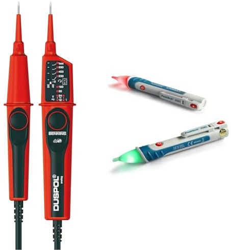BENNING DUSPOL analog. Spannungsprüfer & Peak Tech P 1030 – Kontaktloser AC Spannungsprüfer mit LED Lampe