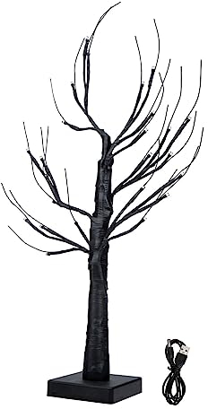 FUNOMOCYA Battery Operated Led Birch Tree Lamp Table Tree Light Garden Night Light Usb Aa Battery Powered