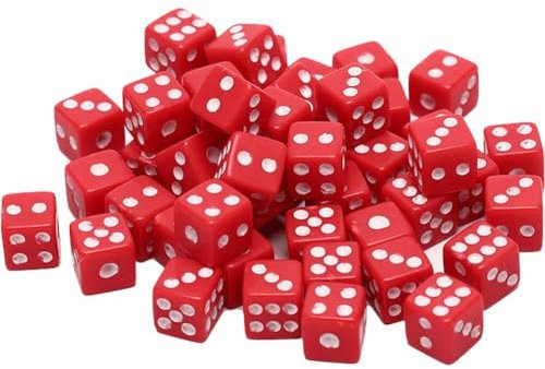 Lpitoy Dadi 50 Pezzi, Dadi Opachi a Sei Facce 8 Mm per Giochi Tavolo, Insegnamento della Matematica
