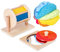 Montessori Baby Toys Play Kit Montessori Mirror Peekaboo Knob Puzzle, Medium Spinning Drum and Rainbow Fabric Ball Kit Toys for 6-12Months Toddlers (Play Kit 1)