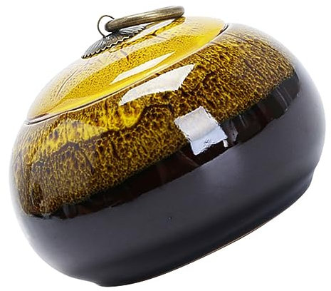 Ciieeo Keramik Teedose Mit Deckel 10.3X7.5X7.5Cm Luftdichter Vorratsbehälter Für Losen Tee Und Gewürze Porzellandose Ideal Für Küche Und Vorratskammer