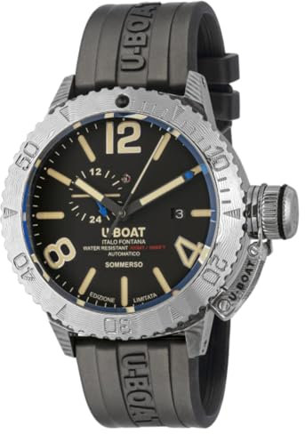U-Boat Sommerso Damascus Right Herrenuhr Analog Automatik mit Kautschukarmband 9988