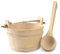XUEYEGONGJI Seau de Sauna et Ensemble de louches, kit de Sauna en Bois 4l, kit de Sauna en Bois, Seau de Sauna en Bois, Ensemble d'accessoires de Sauna