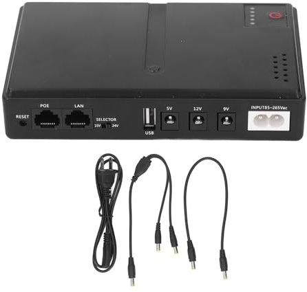 UPS Battery Backup, Unterbrechungsfreie Stromversorgung, Doppeler -Geräte -Leistungsunterstützung, Sicherungsbatterieversorgung Für Home Router Kamera 36W 5V 9V 12V 2A