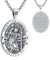 Eusense Saint Christopher Anhänger Halskette 925 Silber St Christopher Anhänger Saint Christopher Anhänger Kette Schmuck religiöses Amulett für Männer Frauen