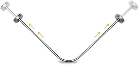 Fesatccoz Barre De Douche Angle En L, Tringle Douche Angle Tringle Rideau Réglable 70-95cm En Acier Inoxydable, Installation Sans Perçagecapacité 30kg Tringle Rideau Angle