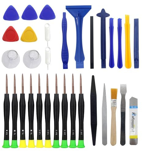 32 Pcs Mobile Phone Repair Tool Kit, Professional Repair Screwdriver, Open Repairing Disassembly Tools for Smartphone iPad PSP Screen