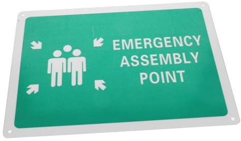 Zerodeko Cartello Raccolta Emergenza in Alluminio Cartello Avvertenza Sicurezza Per e