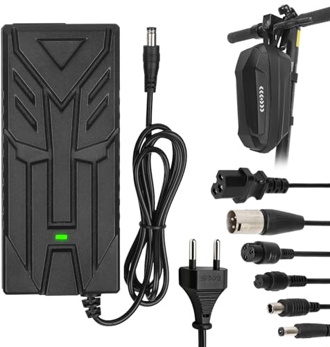 HPGAAVD 42V 2A E Scooter Ladegeräte，Ladegeräte für Scooter，Hoverboard Ladekabel，36V Universal Elektroroller Lithium Batterie Ladegerät mit 6 Anschlüssen，Schnellladegerät+2L Aufbewahrungsbeutel
