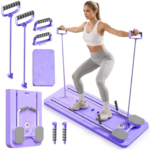 Bestash Pilates Reformer Board, Reformer Pilates Board Set, Mini Für Zuhause Fitness-Trainingsgerät, Multifunktionales Fitness-Set Für Frauen, Ganzkörpertraining Für Zu Hause