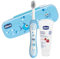 Chicco 00006959200000 Oral Set, inklusiv Zahnbürste Und Zahnpaste Erdbeere, Ohne Fluorid, blau