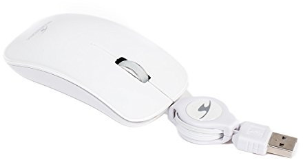 Bluestork BS-MMAGIC/W Souris optique filaire avec câble rétractable - Blanc