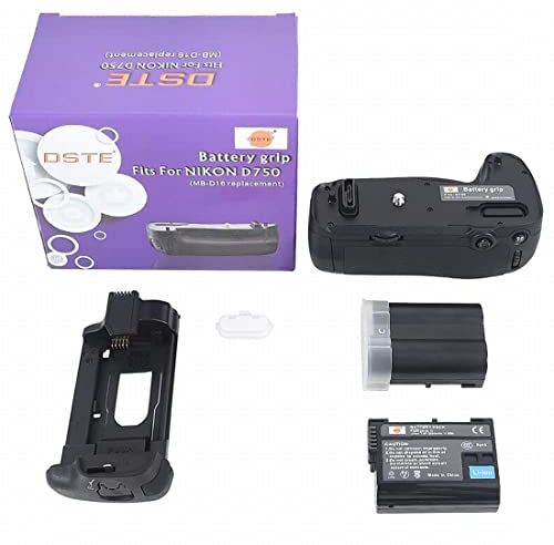 DSTE® Pro MB-D16 Vertical Battery Grip + 2x EN-EL15 for Nikon D750 SLR Digital Camera