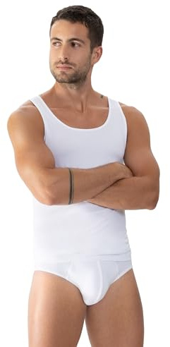 Mey Herren Athletic-Shirt: Unterhemd mit Rundhalsausschnitt und schmalen Trägern, Körpernahe Passform ohne auftragende Seitennähte, Feinripp, Serie Software