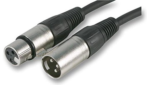 PULSE PLS00250 3 Pin XLR Male to XLR Female Microphone Lead, 50m Nickel