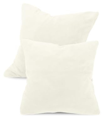 npluseins 2er Pack Coral-Kuschel-Fleece Kissenhüllen, 50 x 50 cm, Weiß | Öko-Tex Standard 100, verdeckter Reißverschluss, flauschig weich, pillingarm, waschbar bis 40 °C, schnelltrocknend