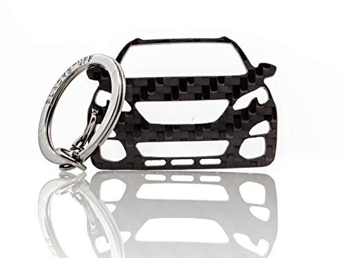 BlackStuff Porte-Clés en Fibre de Carbone Compatible avec 3008 MK2 2016 Voiture
