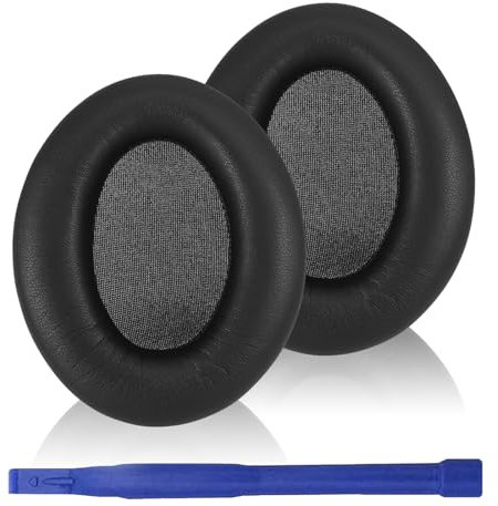 WH-1000XM3 Ersatz-Ohrpolster, weiche Protein-Leder-Ohrpolster für Sony WH-1000XM3 (WH1000XM3) Kopfhörer mit Geräuschunterdrückung und hochdichtem Mmory-Schaum, zusätzliche Dicke (schwarz)