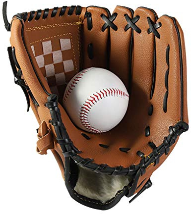 Kids Youth Baseball Gloves Soft PU Leather Baseball Glove Left Hand Catcher's Mitt Sports Batting Glove Practicing Training Competition Gloves Thicken Pitcher Softball Glove 9.5Inch/11.5Inch