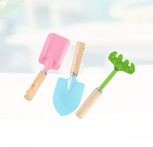 TOYANDONA 2 Sandspielzeug Gartengerät Gartenschaufel Für Kinder Werkzeugkasten Für Den Garten Spielspielzeug Für Zu Hause Kindergarten Mini Haushalt Kleinkind Hölzern