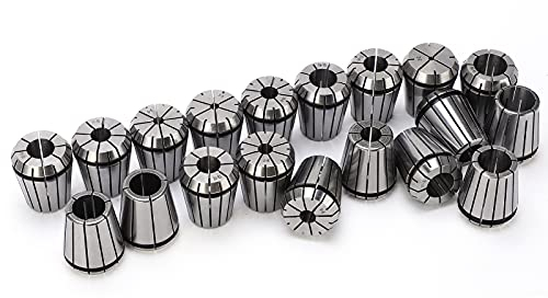 Spring Collet Set ER32 High Precision Collet Chuck CNC Tool, Universal 19Pcs Spring Steel Collet Set for CNC Workholding Engraving & Milling Lathe Tool, ER32 Collet Chuck Set