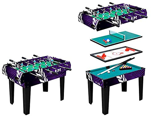 Topsport 4-in-1 Multi-Spieltisch mit Kicker, Billard, Ping Pong, Hockey