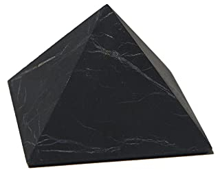 DOJA Barcelona | Schungit Pyramide 3cm | Schungit Stein Schutz | Schwarzer Edelstein Pyramiden Energie | Verwendungen der Shungit Kristall Pyramide: Chakra Steine Heilungspyramide