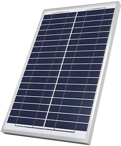 Pannello Solare Fotovoltaico, Monocristallino, con Pinze a Coccodrillo, 20 Watt, 21V