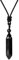Naturstein Kette Für Damen-Sechseckige Kugelform Natürlicher Schwarzer Onyx Stein Kristallanhänger Halskette – Verstellbare Schwarze Seilkette Kreativ Trendiger Schicker Charme Unisex Schmuck Par