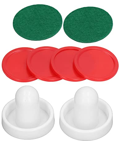 Agatige 8 Stück 60 mm Air Hockey Drücker Zubehör, Tisch Air Hockey Zubehör passend für alle Standard Air Hockey Tische(Rot + Grün + Weiß)