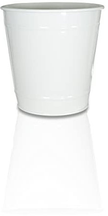 St Helens Home and Garden Vintage Decorative 5 Metal Planter Plant Pot For Indoor and Out Door Use Garden Decor in White.