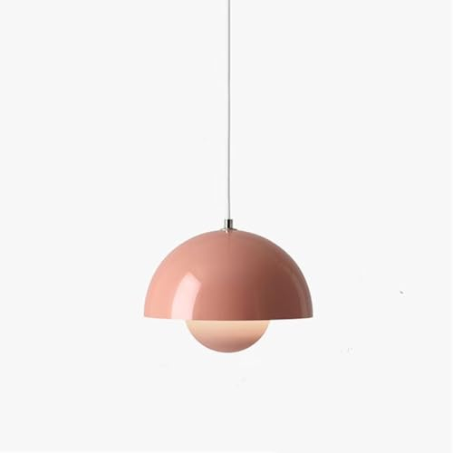 TTNAO Moderna Lampada a Sospensione Lampadario Semplice Creativa Lampada a Soffitto in Metallo per Camera da Letto Sala da Pranzo Soggiorno Cucina Ufficio Decorare-Rosa