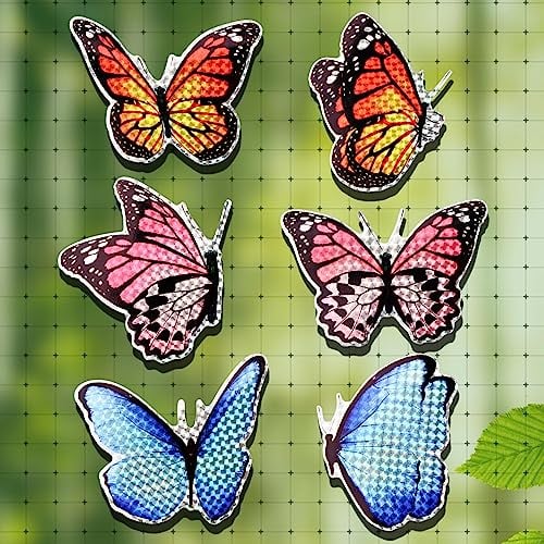 12 Pezzi Magnete a Farfalla per Zanzariera, Adesivo Magnetico Bifacciale Magneti Decorativi per Frigorifero, Magneti Decorativi per Riparazione di Zanzariere e Anti Bird Strike