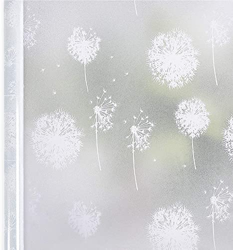 Homein Window Film Privacy Frosted, Self Adhesive Glass Frosting Film Static Cling Anti Uv Reusable Opaque Vinyl Sticker for Home Office 60x400 cm