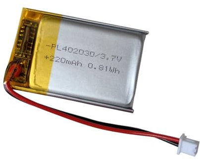 XINLANTECH 220mah 402030 Rechargeable Lithium Polymer Replacement Battery for Bluetooth Headset, Watch.MP3 Player, Dash cam and More